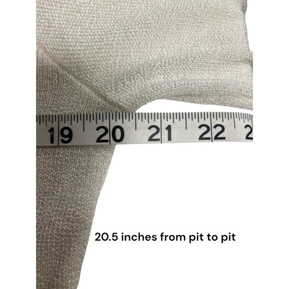 Vintage inspired Michael Simon Ivory Textured Knit Cardigan With 3/4 Sleeves & B - Picture 6 of 7